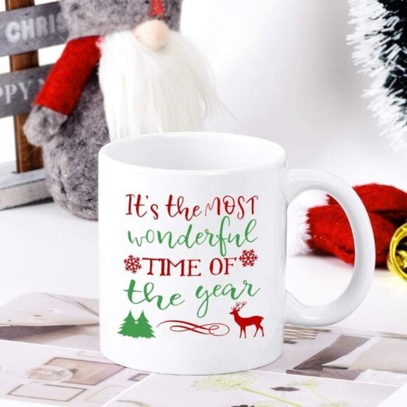 IT'S THE MOST WONDERFUL CHRISTMAS COFFE MUG HOLIDAY GIFT - Picture 1 of 10